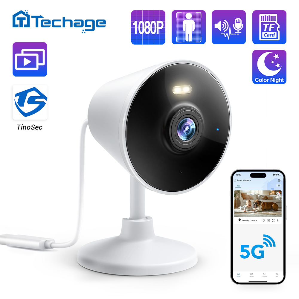 Home Security Google Camera - Techage 2MP HD 1080P Wireless IP