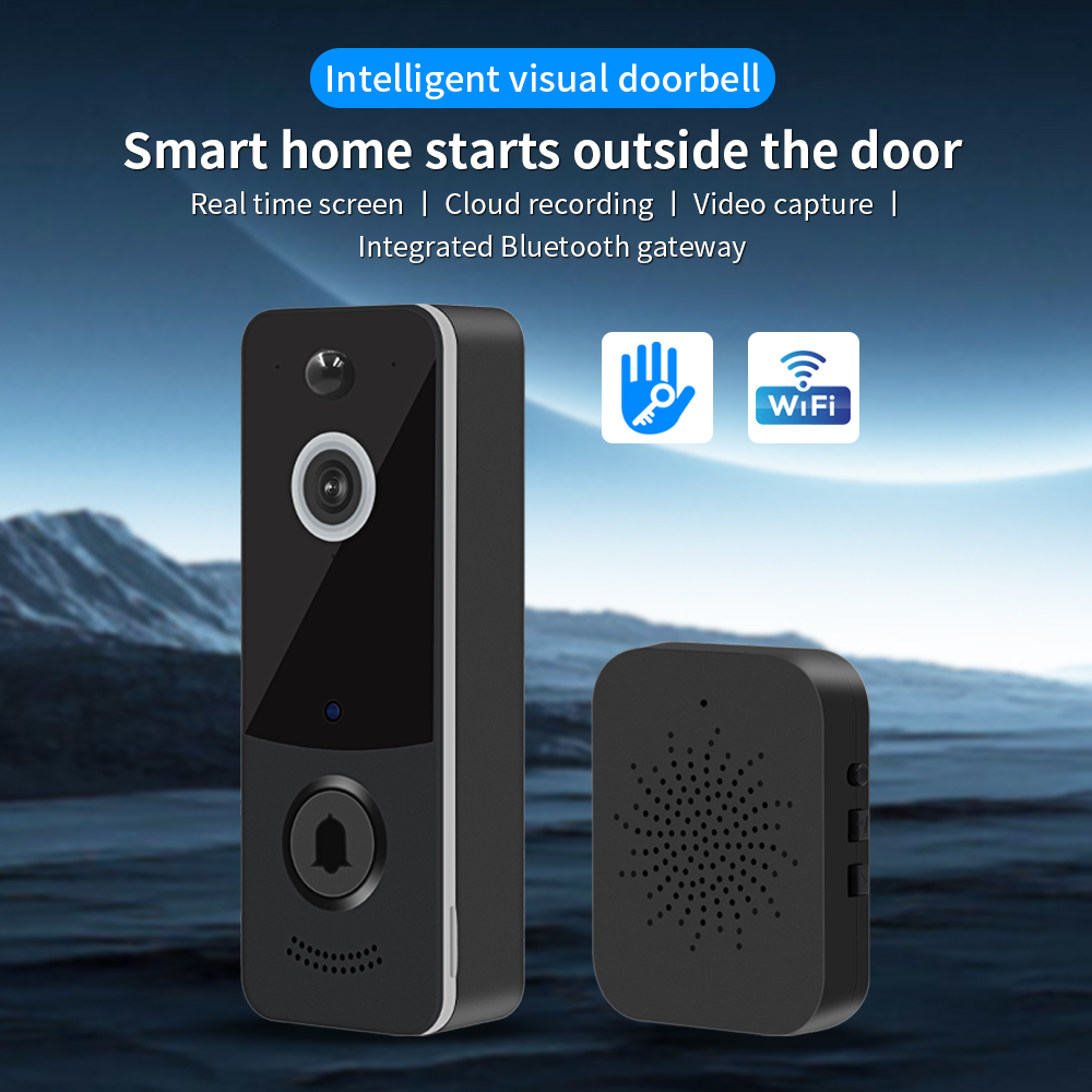 Home Security Monitoring Service - 1080P WIFI Video Doorbell TTLOCK App