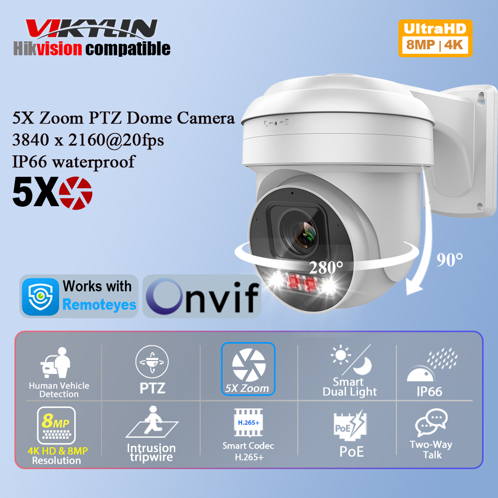 Home Security Online - Vikylin 8MP IP Security Camera PTZ