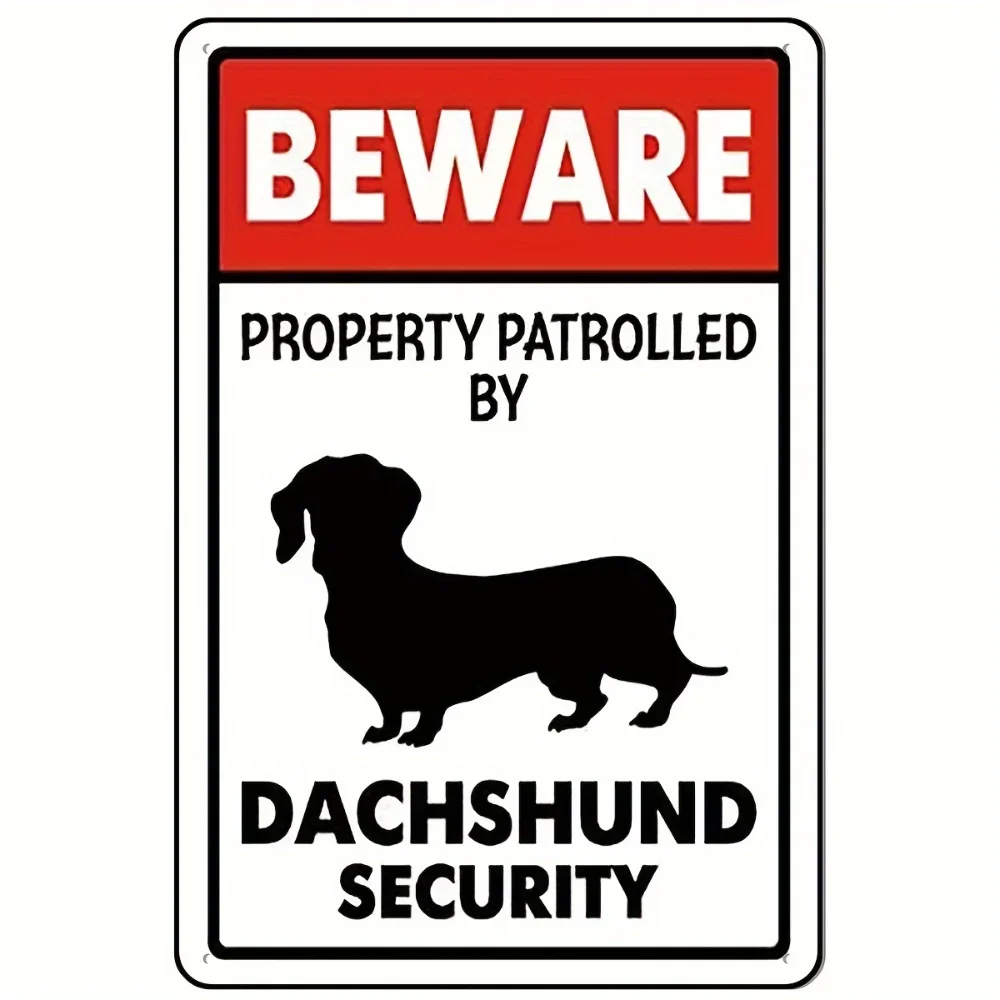 Beware Dachshund Security Tin  - Home Security Bars review and price