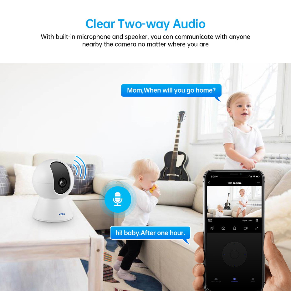 KERUI 8MP 4K PTZ Camera Indoor - Home Security Google Camera review and price