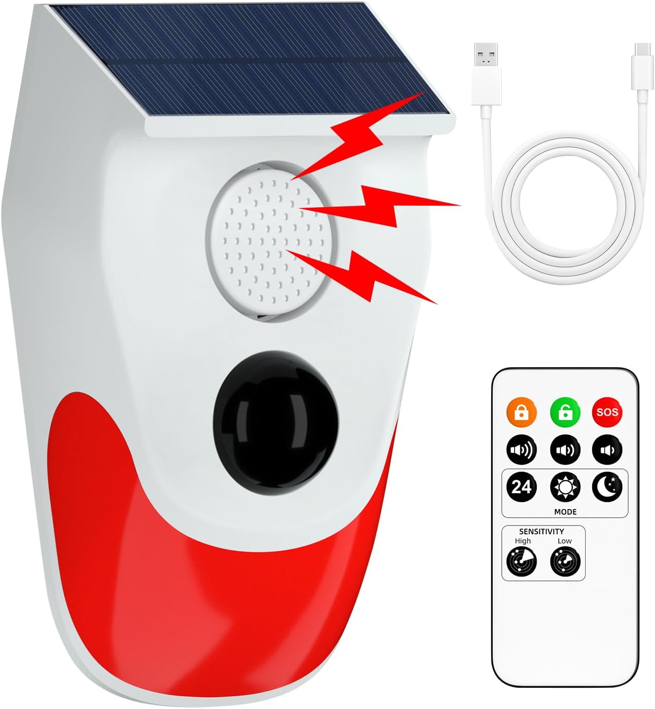 Solar Motion Sensor Outdoor Al - Home Security Lights Outdoors review and price