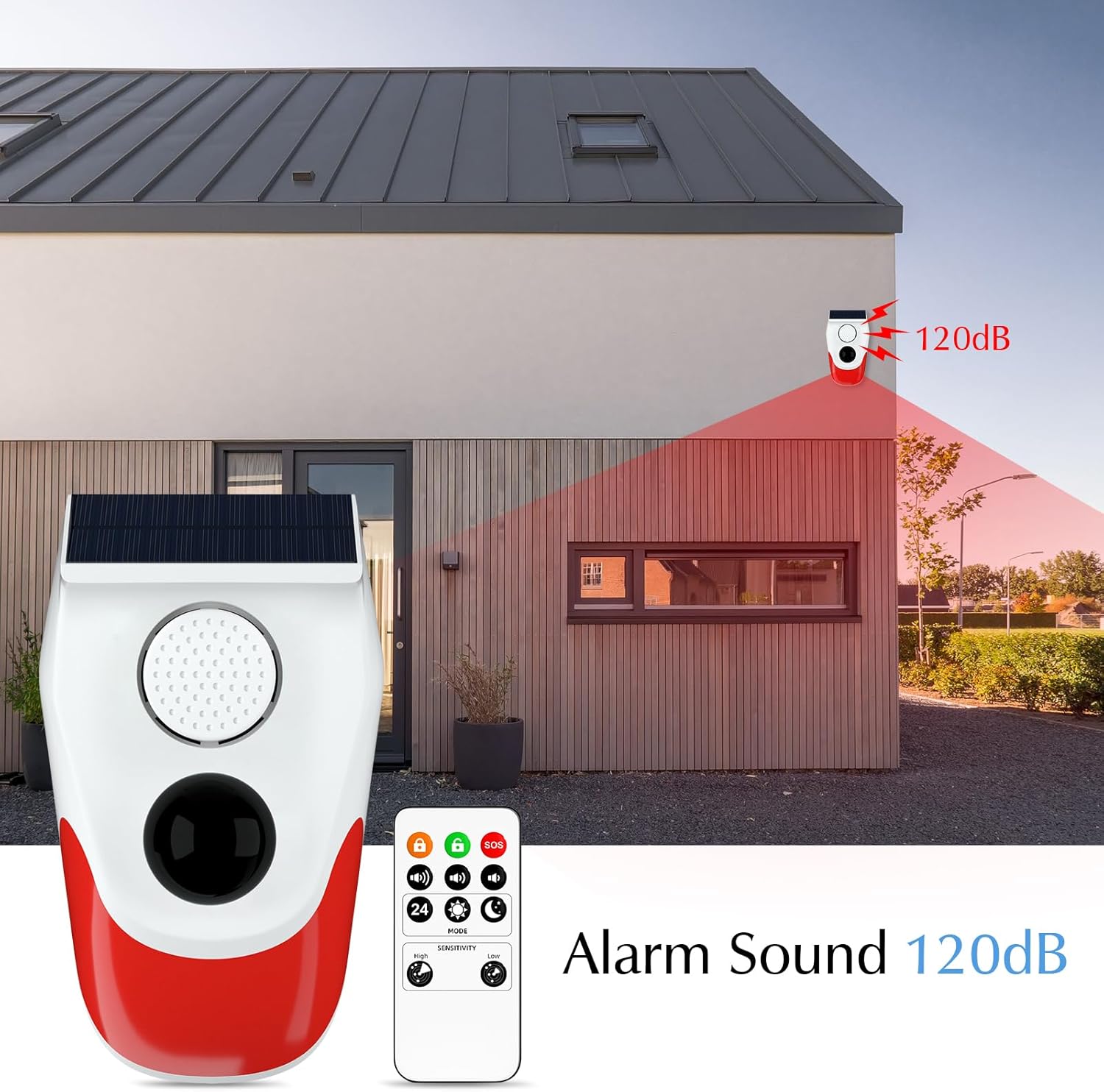 Solar Motion Sensor Outdoor Al - Home Security Lights Outdoors review and price