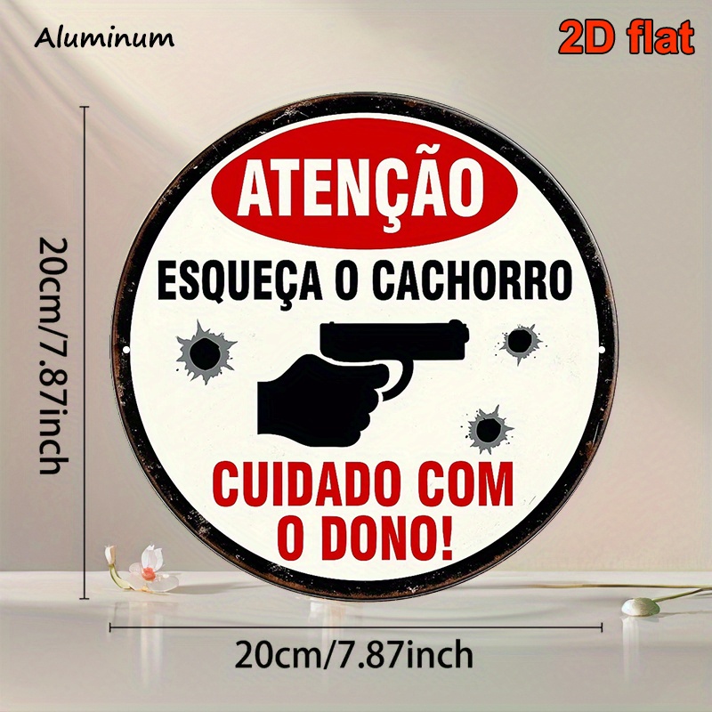 2D Metal Sign 8x8 Inch Round A - Home Security Bars review and price