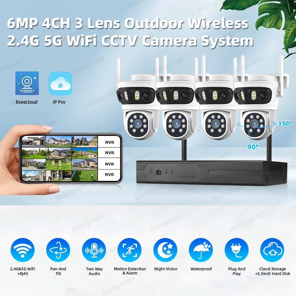 2026 Hongnaer 6MP 4CH 3 Lens 2 - Home Security And Camera System review and price