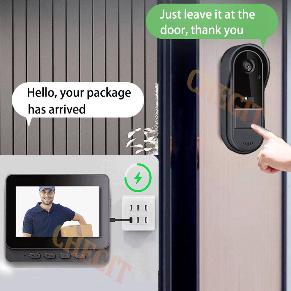 Wireless Wifi Doorbell Camera  - Home Security Monitoring Service review and price