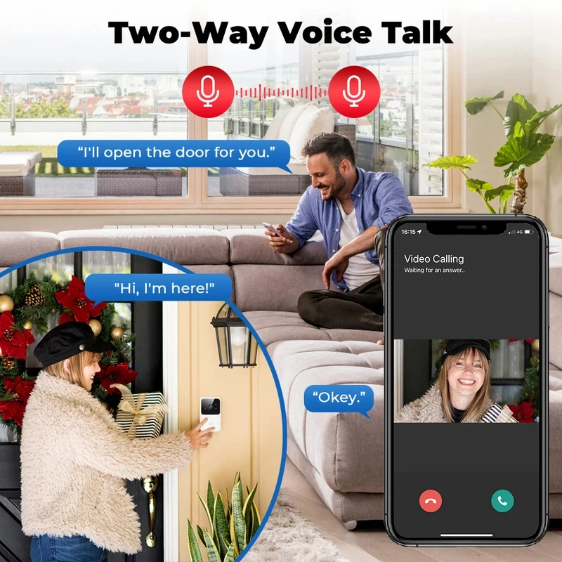 Smart Home WiFi Video Doorbell - Home Security Monitoring Service review and price