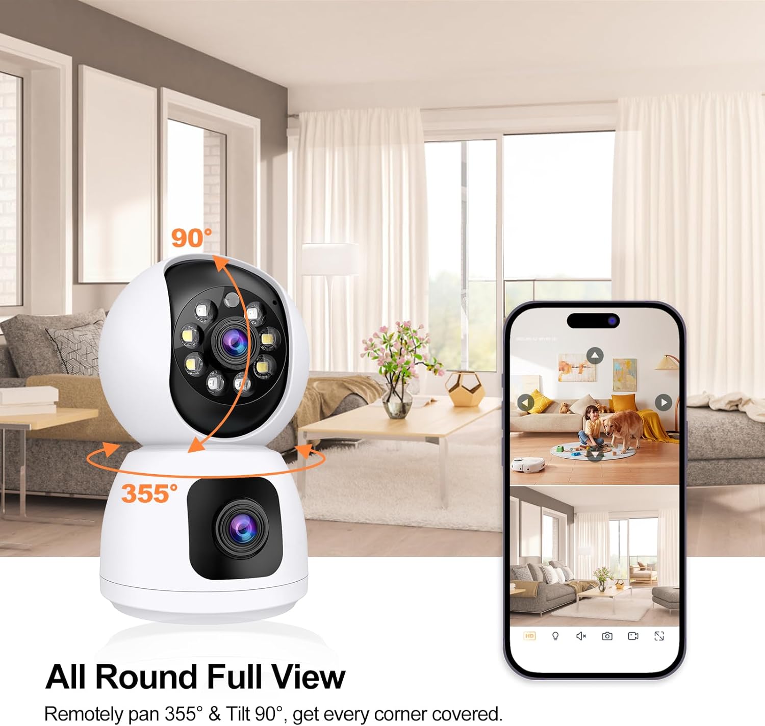 8MP WiFi IP Camera Dual Lens B - Home Security Google Camera review and price